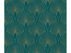 AS-Creation AS Creation Tapete Pop Up Panel Selbstklebend Retro 250 x 52 cm Petrol-Gold FSC®