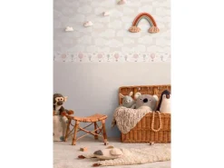 AS-Creation A.S. Creation Vlies-Bordüre Ballons 5 m x 0,13 m Beige-Rosa-Blau FSC®
