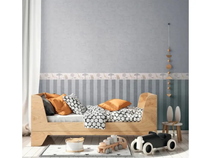AS-Creation A.S. Creation Vlies-Bordüre Tiere 5 m x 0,13 m Beige-Grau-Blau FSC®* Bordüren