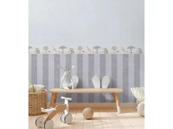 AS-Creation A.S. Creation Vlies-Bordüre Tiere 5 m x 0,13 m Beige-Grau-Blau FSC®* Bordüren