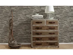 AS-Creation A.S. Creation Vliestapete Dekora Natur 6 Stein Grau FSC®* Dekorative Tapeten