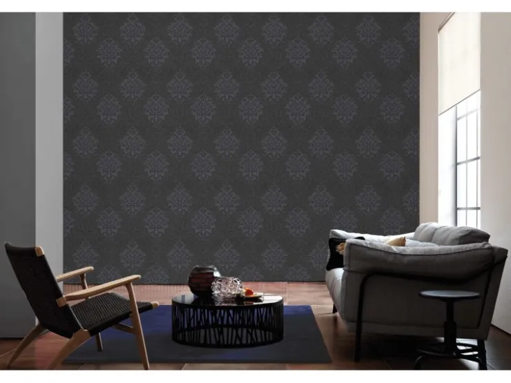 AS-Creation A.S. Creation Vliestapete Metropolitan Stories Lizzy London Damask Schwarz FSC®