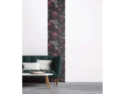 AS-Creation 3D-Panel Pop up Floral 250 cm x 52 cm Schwarz-Lila