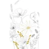 AS-Creation Fototapete Vlies Blumen Weiß-Grau
