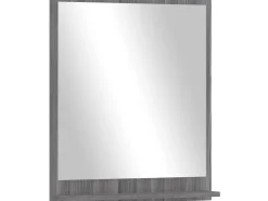 Astor Spiegel 60 cm x 68 cm Oslo Holz Grau mit Ablage FSC®* Weitere Regale