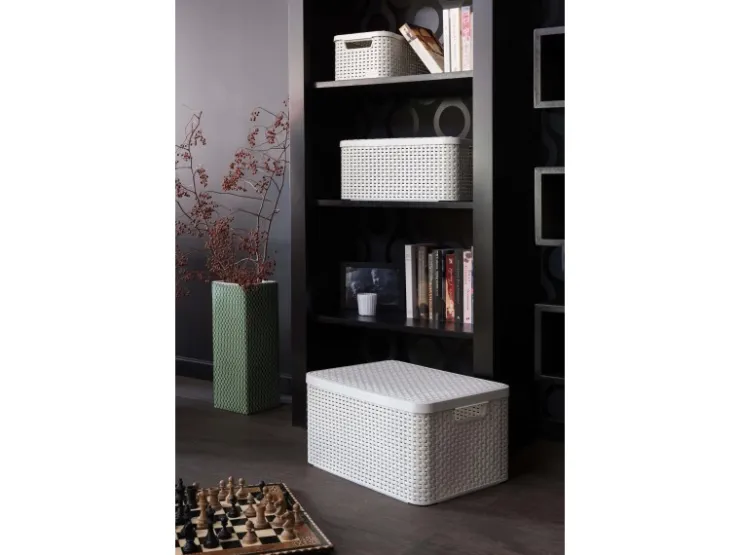 Curver Aufbewahrungsboxen Style 3-er Set Creme S + M + L* Aufbewahrung
