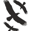 Aufkleber "Kontur Vogel" 30 cm x 20 cm PVC-Folie