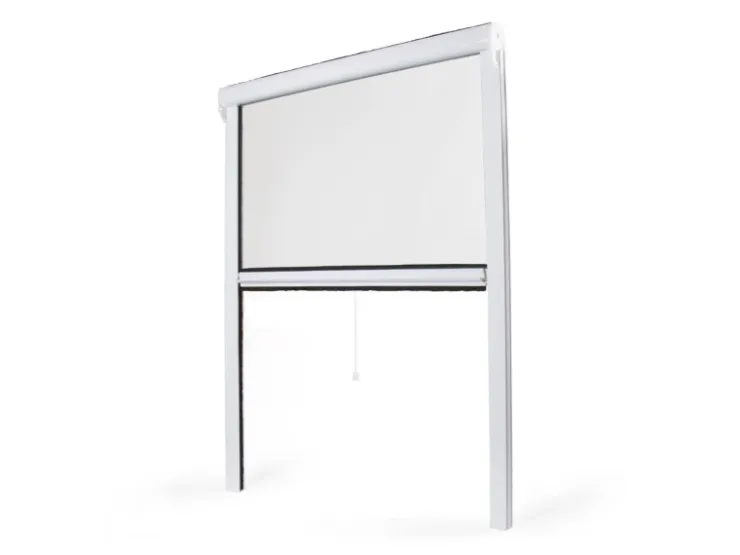 Avosdim Insektenschutzrollo für Fenster PVC 80cm x 130cm Weiß* Insektenschutz