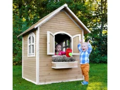 AXI Julia Spielhaus Braun - Weiß 151 x 137 x 175 cm* Weißlacke