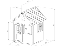 AXI Julia Spielhaus Braun - Weiß 151 x 137 x 175 cm* Weißlacke