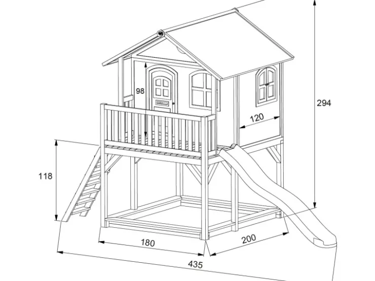 AXI Spielhaus Marc mit Leiter, Rutsche und Sandkasten* Leitern