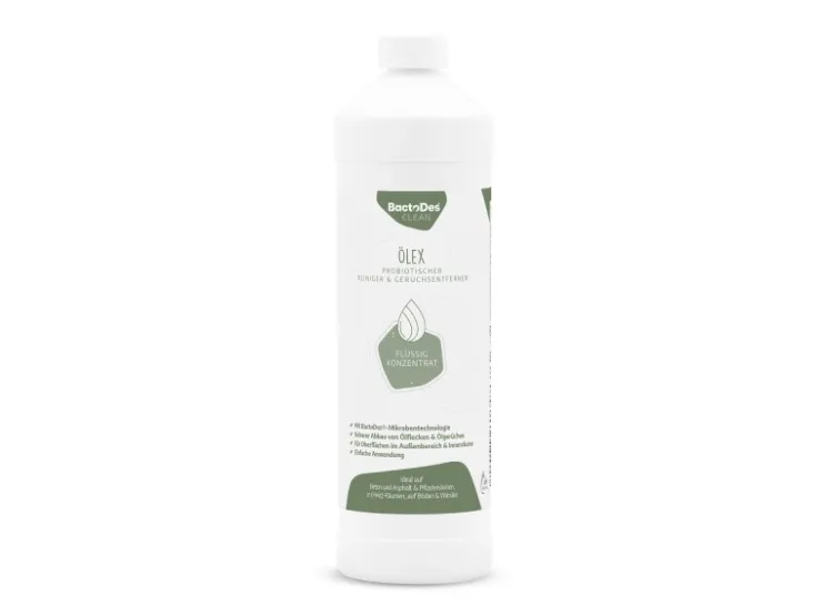 BactoDes Clean Ölex Probiotischer Ölflecken- und Geruchsentferner von Heizölgeruch in 1L Flasche* Reinigung