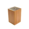 Bagnoxx Wattepad Aufbewahrung Viereckig 7,6 x 7,6 x 11cm Bambus Braun