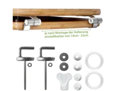 Banjado Design WC Sitz Bambus Toilettendeckel Toilettensitz Bambus Holz Klodeckel WC-Sitz Universal Scharnieren Motiv Alte Tapeten* Tapezierzubehör