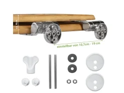 Banjado Design WC Sitz Bambus Holz Toilettendeckel Mit Absenkautomatik Klodeckel WC-Sitz Soft Close Mit Motiv Alte Tapeten* Tapezierzubehör