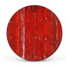 Banjado Magnettafel Rund Größe 47cm Magnetwand Schwarz Aus Metall Magnetpinnwand Pinnwand Motiv Rote Holzlatten* Wanddekoration|Pinnwände