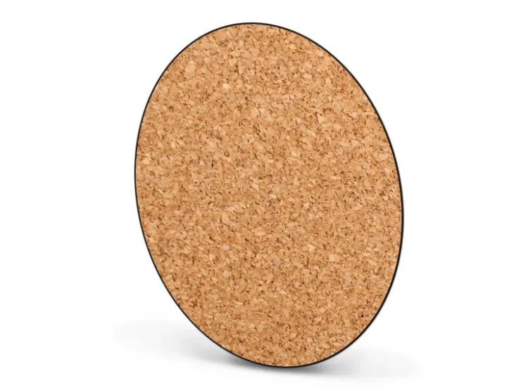 Banjado Magnettafel Rund Größe 47cm Magnetwand Schwarz Aus Metall Magnetpinnwand Pinnwand Motiv Kork* Pinnwände