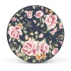 Banjado Magnettafel Rund Größe 47cm Magnetwand Schwarz Aus Metall Magnetpinnwand Pinnwand Motiv Rosen Auf Anthrazit