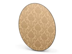 Banjado Magnettafel Rund Größe 47cm Magnetwand Schwarz Aus Metall Magnetpinnwand Pinnwand Motiv Tapete Beige* Pinnwände