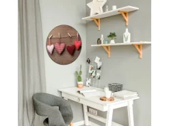 Banjado Magnettafel Rund Größe 47cm Magnetwand Schwarz Aus Metall Magnetpinnwand Pinnwand Motiv Herzen* Pinnwände