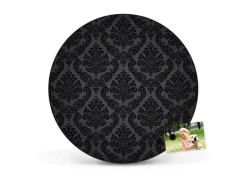 Banjado Magnettafel Rund Größe 47cm Magnetwand Schwarz Aus Metall Magnetpinnwand Pinnwand Motiv Black Deluxe* Pinnwände