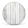 Banjado Magnettafel Rund Größe 47cm Magnetwand Schwarz Aus Metall Magnetpinnwand Pinnwand Motiv Weißer Bretterzaun