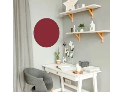 Banjado Magnettafel Rund Größe 47cm Magnetwand Schwarz Aus Metall Magnetpinnwand Pinnwand Motiv Burgund* Pinnwände