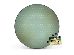Banjado Magnettafel Rund Größe 47cm Magnetwand Schwarz Aus Metall Magnetpinnwand Pinnwand Motiv Punkte Im Focus* Pinnwände