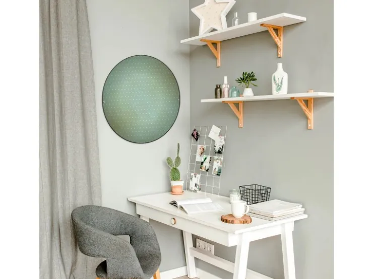 Banjado Magnettafel Rund Größe 47cm Magnetwand Schwarz Aus Metall Magnetpinnwand Pinnwand Motiv Punkte Im Focus* Pinnwände