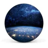 Banjado Magnettafel Rund Größe 47cm Magnetwand Schwarz Aus Metall Magnetpinnwand Pinnwand Motiv Galaxie* Pinnwände