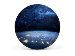 Banjado Magnettafel Rund Größe 47cm Magnetwand Schwarz Aus Metall Magnetpinnwand Pinnwand Motiv Galaxie* Pinnwände