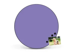 Banjado Magnettafel Rund Größe 47cm Magnetwand Schwarz Aus Metall Magnetpinnwand Pinnwand Motiv Lavendel