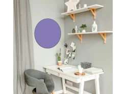 Banjado Magnettafel Rund Größe 47cm Magnetwand Schwarz Aus Metall Magnetpinnwand Pinnwand Motiv Lavendel