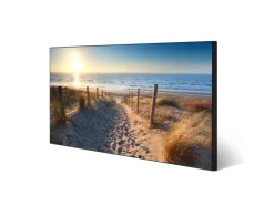 Banjado Magnettafel 78x37cm Magnetwand Schwarz Aus Metall Magnetpinnwand Pinnwand Inkl. 4 Magnete Motiv Nordseestrand* Pinnwände
