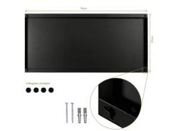 Banjado Magnettafel 78x37cm Magnetwand Schwarz Aus Metall Magnetpinnwand Pinnwand Inkl. 4 Magnete Motiv Nordseestrand* Pinnwände