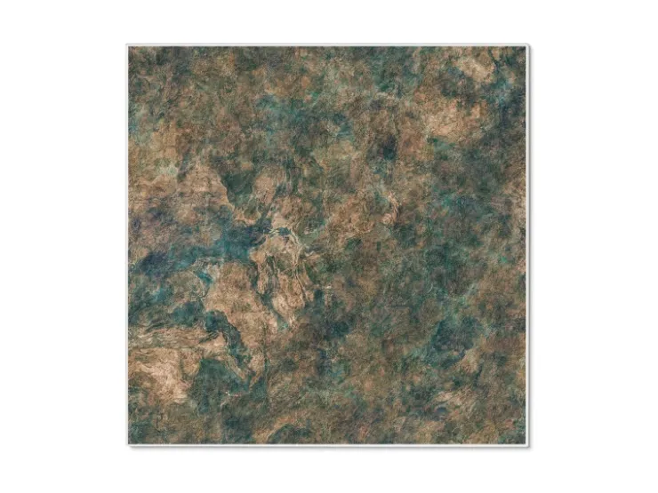 Banjado Magnettafel 50x50cm Magnetwand Weiß Aus Metall Magnetpinnwand Pinnwand Inkl. 4 Magnete Motiv Kupfer Patina