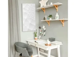 Banjado Magnettafel 37x78cm Magnetwand Weiß Aus Metall Magnetpinnwand Pinnwand Inkl. 4 Magnete Motiv Nautilus* Pinnwände
