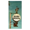 Banjado Magnettafel 37x78cm Magnetwand Weiß Aus Metall Magnetpinnwand Pinnwand Inkl. 4 Magnete Motiv Surf Beach* Pinnwände