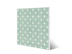 Banjado Magnettafel 50x50cm Magnetwand Weiß Aus Metall Magnetpinnwand Pinnwand Inkl. 4 Magnete Motiv Muster Herzen* Pinnwände