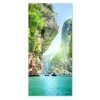 Banjado Magnettafel 37x78cm Magnetwand Weiß Aus Metall Magnetpinnwand Pinnwand Inkl. 4 Magnete Motiv Versteckte Bucht* Pinnwände