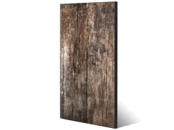 Banjado Magnettafel 37x78cm Magnetwand Schwarz Aus Metall Magnetpinnwand Pinnwand Inkl. 4 Magnete Motiv Altes Holz* Wanddekoration|Pinnwände