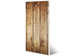 Banjado Magnettafel 37x78cm Magnetwand Weiß Aus Metall Magnetpinnwand Pinnwand Inkl. 4 Magnete Motiv Geöltes Holz