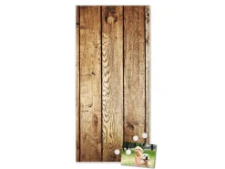 Banjado Magnettafel 37x78cm Magnetwand Weiß Aus Metall Magnetpinnwand Pinnwand Inkl. 4 Magnete Motiv Geöltes Holz