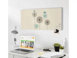 Banjado Magnettafel 78x37cm Magnetwand Weiß Aus Metall Magnetpinnwand Pinnwand Inkl. 4 Magnete Motiv Kugelfontänen* Pinnwände