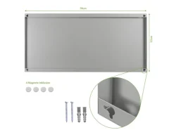 Banjado Magnettafel 78x37cm Magnetwand Silber Aus Metall Magnetpinnwand Pinnwand Inkl. 4 Magnete Motiv Elvis