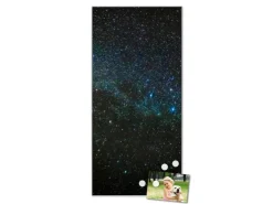 Banjado Magnettafel 37x78cm Magnetwand Silber Aus Metall Magnetpinnwand Pinnwand Inkl. 4 Magnete Motiv Nachthimmel* Pinnwände