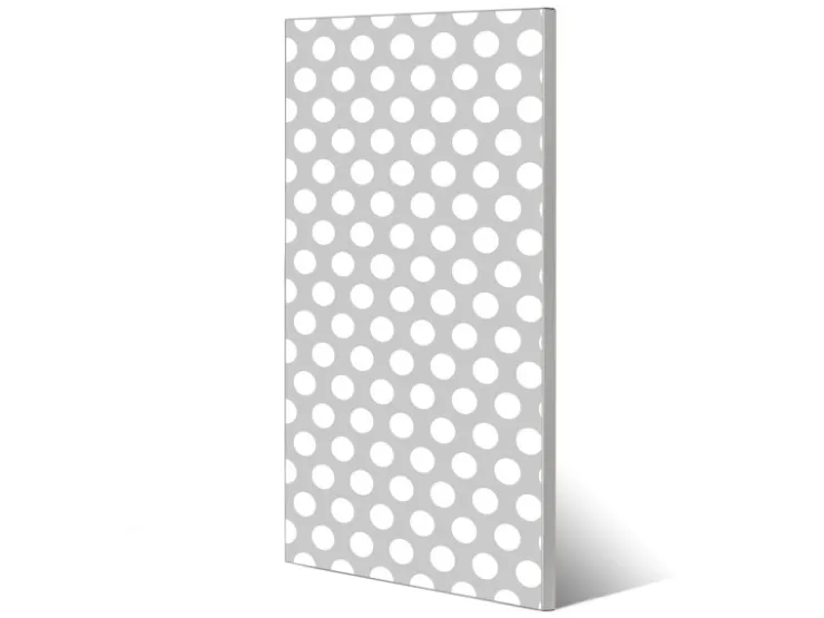 Banjado Magnettafel 37x78cm Magnetwand Silber Aus Metall Magnetpinnwand Pinnwand Inkl. 4 Magnete Motiv Punkte Grau