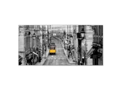 Banjado Magnettafel 78x37cm Magnetwand Silber Aus Metall Magnetpinnwand Pinnwand Inkl. 4 Magnete Motiv Lissabon* Pinnwände