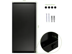 Banjado Magnettafel 37x78cm Magnetwand Schwarz Aus Metall Magnetpinnwand Pinnwand Inkl. 4 Magnete Motiv Kork