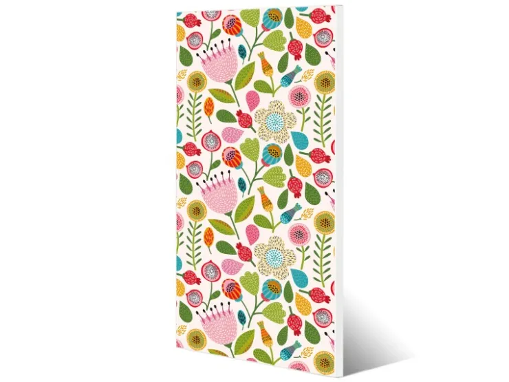 Banjado Magnettafel 37x78cm Magnetwand Weiß Aus Metall Magnetpinnwand Pinnwand Inkl. 4 Magnete Motiv Rosa Kelch Hell* Pinnwände